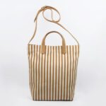 ALL DAY TOTE / BURNT ORANGE STRIPES & NATURAL