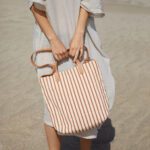 ALL DAY TOTE / BURNT ORANGE STRIPES & NATURAL - Image 4